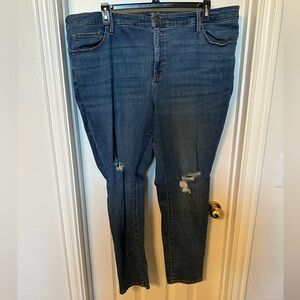 Distressed Skinny Jeans - Medium Wash